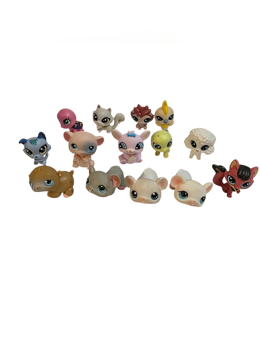 Littlest Pet Shop LPS Lot Of 6 Mice Hamsters & 8 Mini Pets #41 #80 #309 #54 Toys